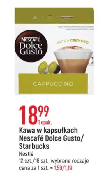 E.Leclerc Kawa w kapsułkach Nescafé Dolce Gusto/Starbucks Nestlé 12szt.-16szt. oferta