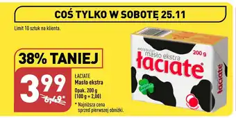 ALDI ŁACIATE Masło ekstra 200g oferta