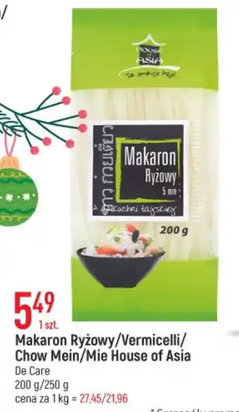 E.Leclerc Makaron Ryżowy/Vermicelli/Chow Mein/Mie House of Asia De Care 200/250g oferta