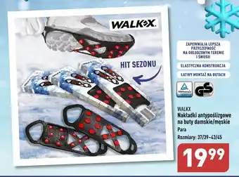 ALDI WALKX Nakładki antypoślizgowe na buty damskie/męskie Rozmiary: 37/39-43/45 oferta