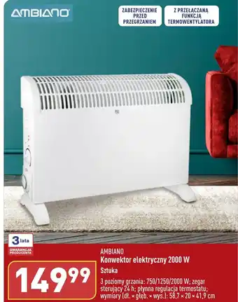 ALDI AMBIANO Konwektor elektryczny 2000 W Sztuka oferta
