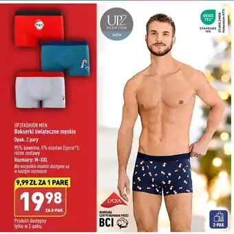 ALDI UP2FASHION MEN Bokserki świąteczne męskie Opak. 2 pary Rozmiary: M-XXL oferta