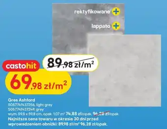 Castorama Gres Ashford wym. 59,8 x 59,8 cm, opak. 1,07 m² oferta