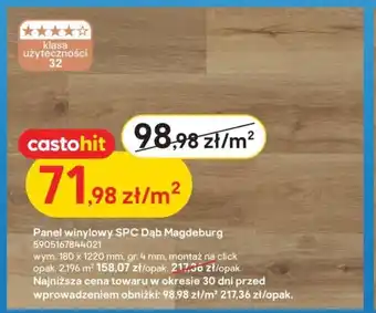 Castorama Panel winylowy SPC Dąb Magdeburg 5905167844021 wym. 180 x 1220 mm oferta