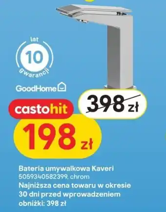 Castorama Bateria umywalkowa Kaveri 5059340582399, chrom oferta