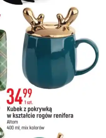 E.Leclerc Kubek z pokrywką w kształcie rogów renifera oferta