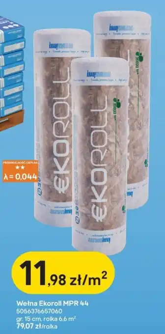 Castorama Wełna Ekoroll MPR 44 5056376657060 gr. 15 cm, rolka 6,6 m² oferta