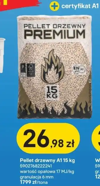 Pellet drzewny A1 15 kg 5902768222241
