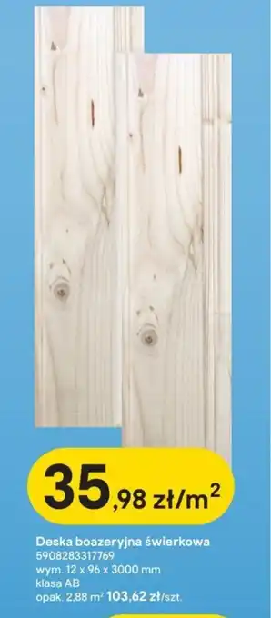 Castorama Deska boazeryjna świerkowa 5908283317769 oferta