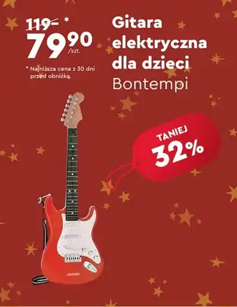 Biedronka Gitara elektryczna dla dzieci Bontempi oferta