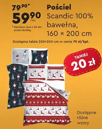 Biedronka Pościel Scandic 100% bawełna, 160X200cm oferta