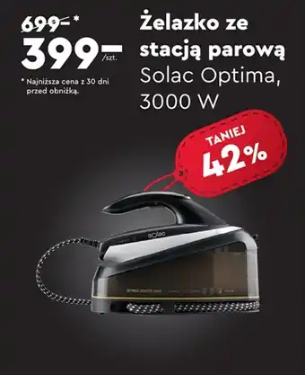 Biedronka Żelazko żelazko ze 399 stacją parową stacją parową Solac Optima, 3000w oferta