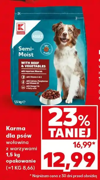 Kaufland Karma dla psów 1,5 kg oferta
