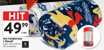 Intermarche Koc świąteczny z flaneli 130 x 170 cm oferta