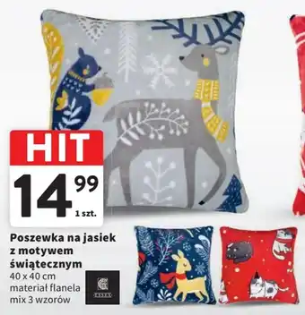 Intermarche Poszewka na jasiek z motywem świątecznym 40 x 40 cm oferta