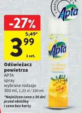 Intermarche Odświeżacz powietrza APTA 300 ml oferta