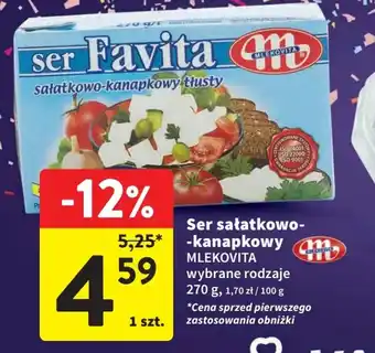 Intermarche Ser sałatkowo-kanapkowy MLEKOVITA 270 g oferta