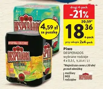Intermarche Piwo DESPERADOS 4 x 0,5 l oferta