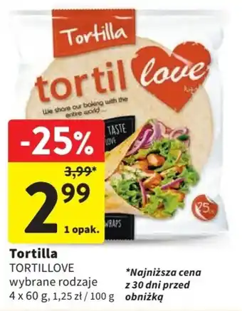 Intermarche Tortilla TORTILLOVE 4 x 60 g oferta