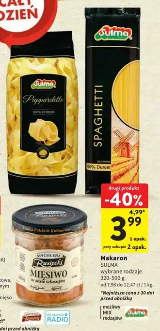 Intermarche Makaron SULMA 320-500 g oferta