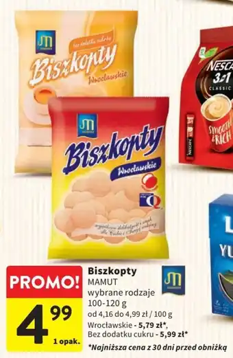 Intermarche Biszkopty MAMUT 100-120 g oferta