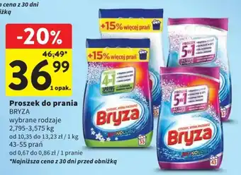 Intermarche Proszek do prania BRYZA 2,795-3.575 kg oferta