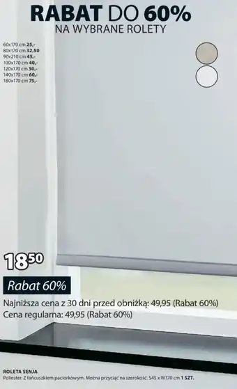 JYSK ROLETA SENJA S45 x W170 cm oferta