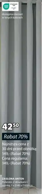 JYSK ZASŁONA ANTEN S140 x D300 cm oferta