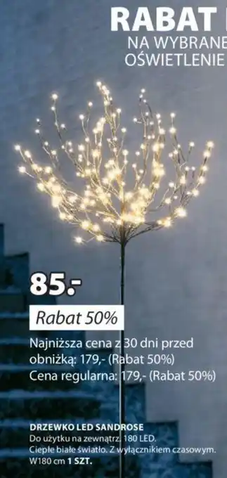 JYSK DRZEWKO LED SANDROSE W180 cm oferta