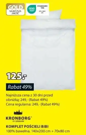 JYSK KRONBORG KOMPLET POŚCIELI BIBI oferta