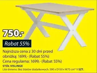 JYSK STÓŁ VISLINGE oferta