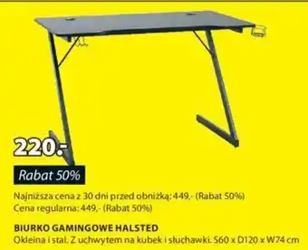 JYSK BIURKO GAMINGOWE HALSTED oferta