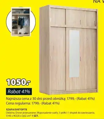 JYSK SZAFA EVETOFTE oferta