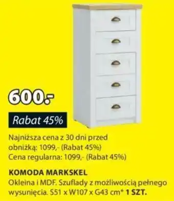 JYSK KOMODA MARKSKEL oferta