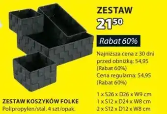 JYSK ZESTAW KOSZYKÓW FOLKE oferta