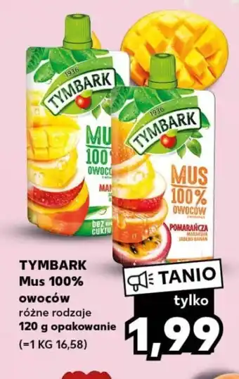 Kaufland TYMBARK Mus 100% owoców 120g oferta