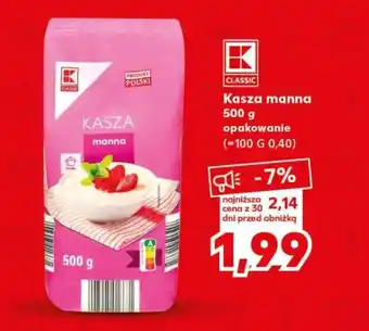 Kaufland Kasza manna 500 g opakowanie oferta