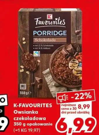 Kaufland K-FAVOURITES Owsianka czekoladowa 350 g opakowanie oferta