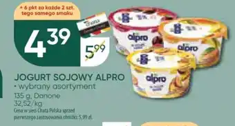 Chata Polska Danone JOGURT SOJOWY ALPRO 135 g oferta