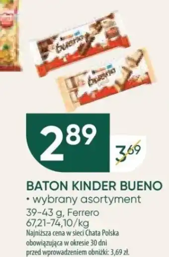 Chata Polska Ferrero BATON KINDER BUENO 39-43g oferta