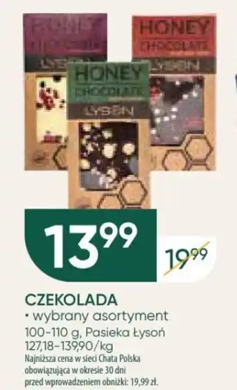 Chata Polska Pasieka Łysoń CZEKOLADA 100-110 g oferta