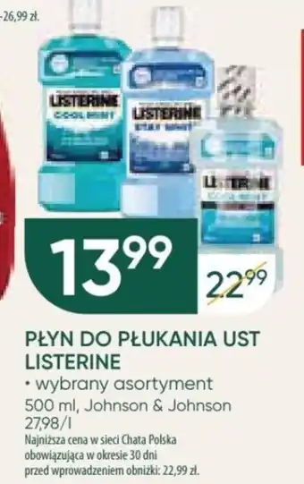 Chata Polska Johnson & Johnson PŁYN DO PŁUKANIA UST LISTERINE 500 ml oferta
