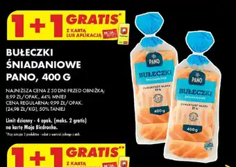 Biedronka BUŁECZKI ŚNIADANIOWE PANO 400 G oferta