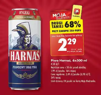 Biedronka Piwo Harnaś 500 ml oferta