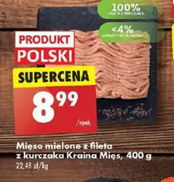 Biedronka Mięso mielone z fileta z kurczaka Kraina Mięs 400 g oferta