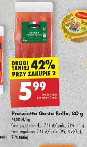 Biedronka Prosciutto Gusto Bello 80 g oferta