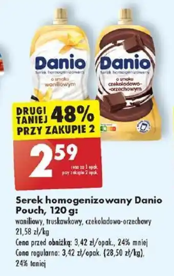 Biedronka Serek homogenizowany Danio Pouch 120 g oferta