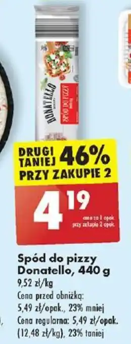 Biedronka Spód do pizzy Donatello 440 g oferta
