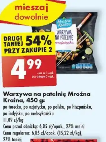 Biedronka Warzywa na patelnię Mroźna Kraina 450 g oferta