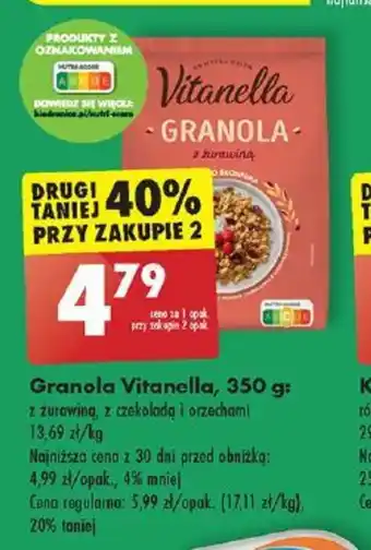 Biedronka Granola Vitanella 350 g oferta